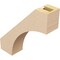 Ekena Millwork 3-inch W x 12-inch D x 12-inch H Westlake Rough Cedar Woodgrain TimberThane Knee Brace, Primed BRCUR03X12X12WTLRCPR - alternate 3